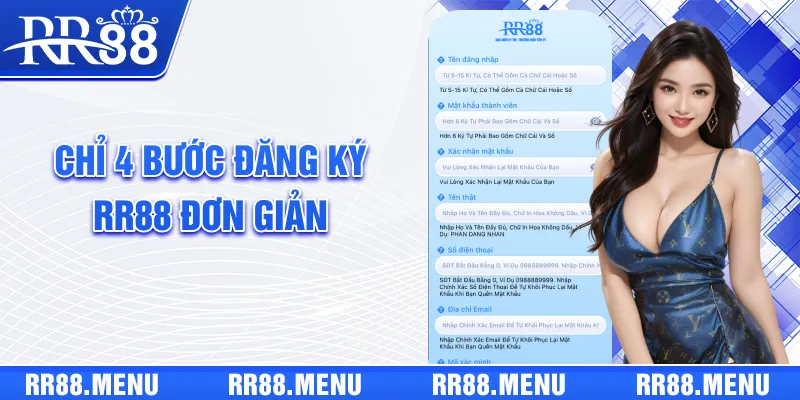 Chỉ 4 bước đăng ký RR88 đơn giản, thiên đường giải trí sẽ mở ra