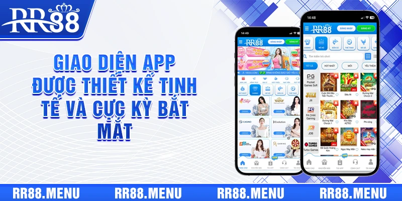 Giao diện app được thiết kế tinh tế và cực kỳ bắt mắt